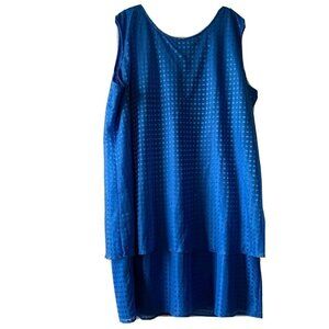 California looks dress sleeveless royal blue plus size dress for women size 3X